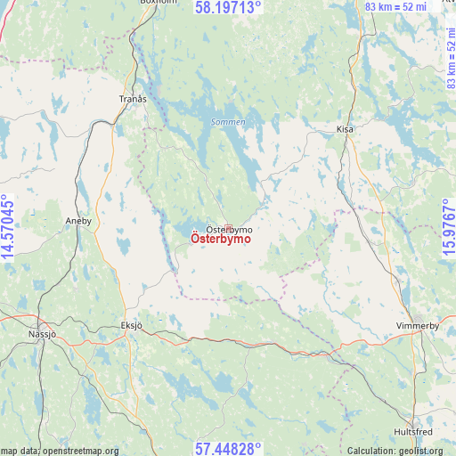 Österbymo on map