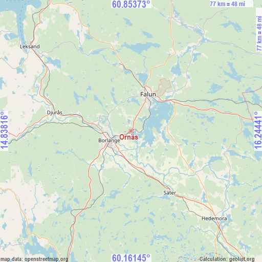 Ornäs on map