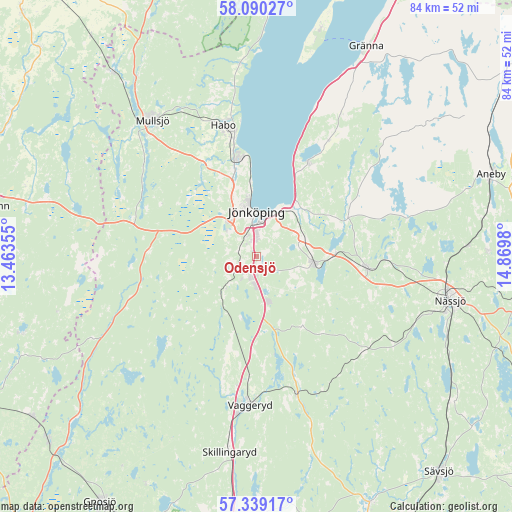Odensjö on map