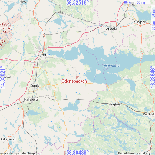 Odensbacken on map