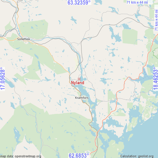 Nyland on map