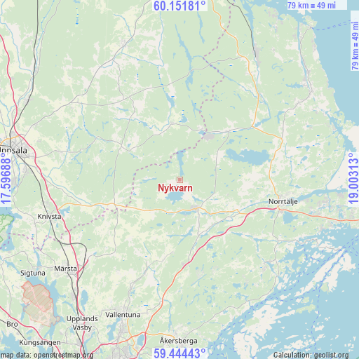 Nykvarn on map