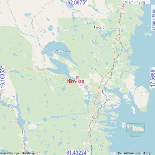 Näsviken on map