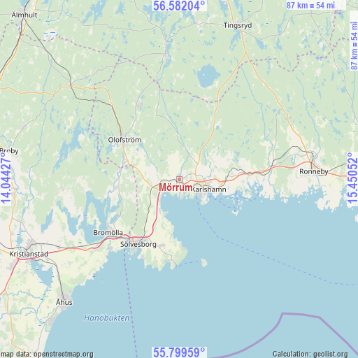 Mörrum on map