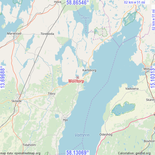 Mölltorp on map
