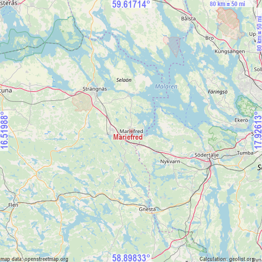 Mariefred on map