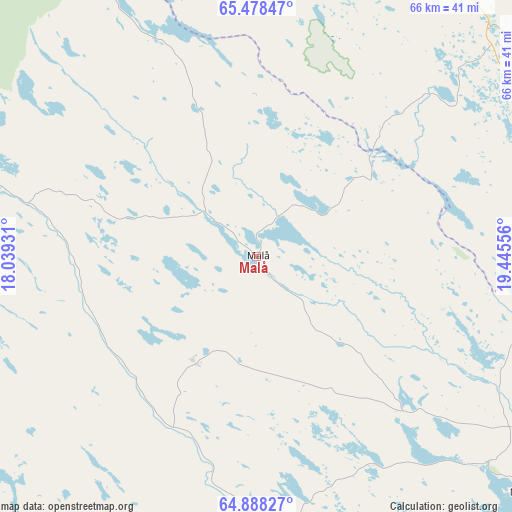 Malå on map