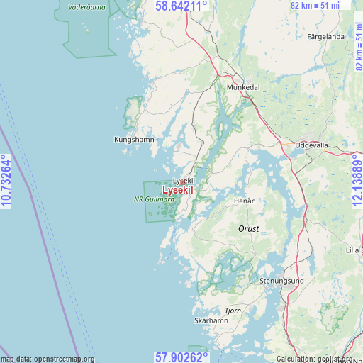 Lysekil on map