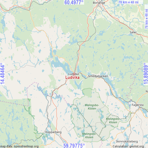 Ludvika on map