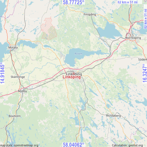 Linköping on map