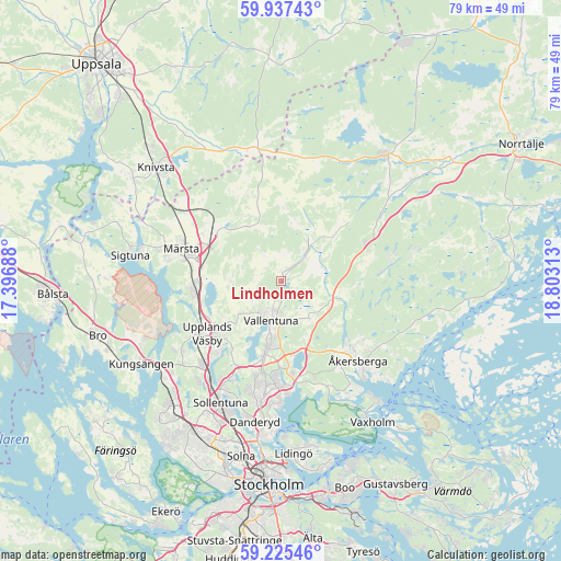 Lindholmen on map