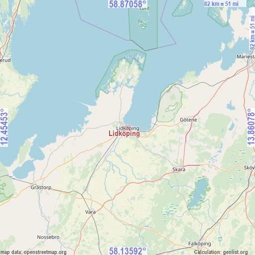 Lidköping on map