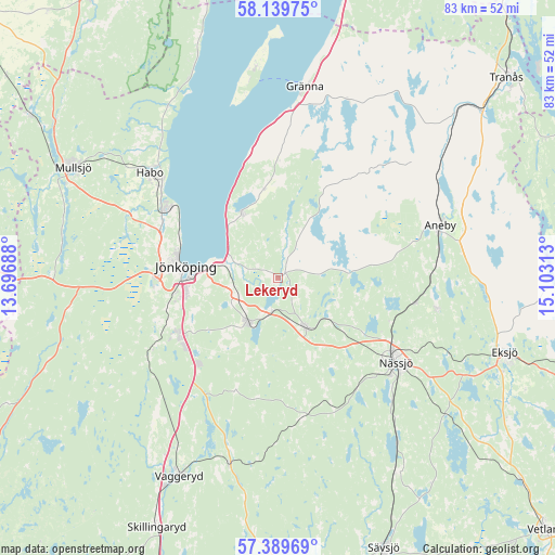 Lekeryd on map