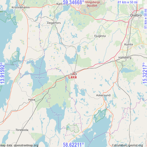 Laxå on map