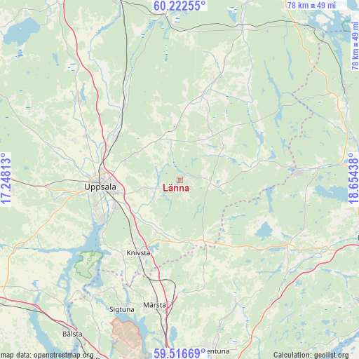 Länna on map