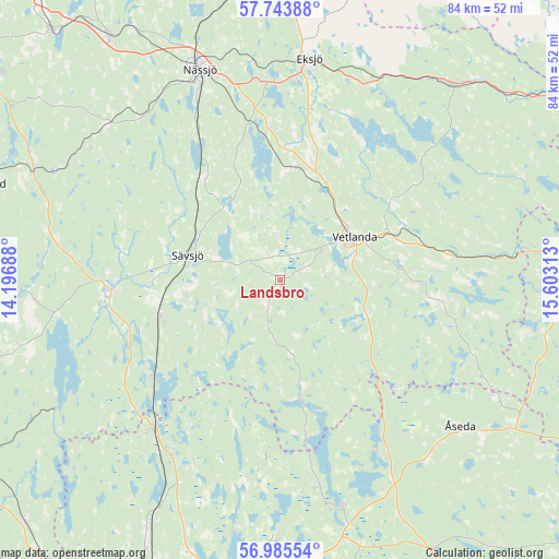 Landsbro on map