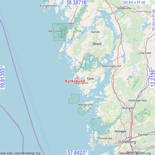 Kyrkesund on map
