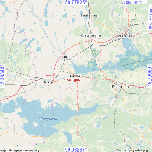 Kungsör on map