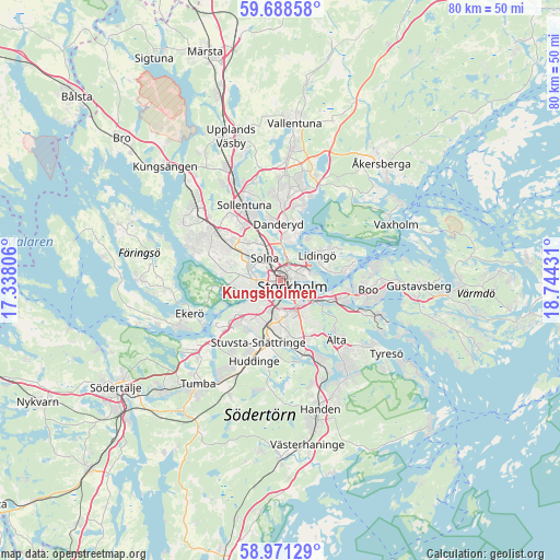 Kungsholmen on map