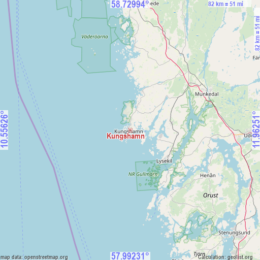 Kungshamn on map