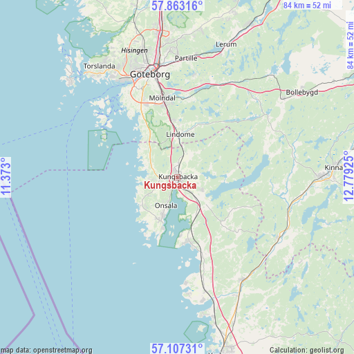 Kungsbacka on map