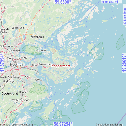 Kopparmora on map
