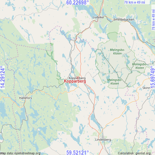 Kopparberg on map