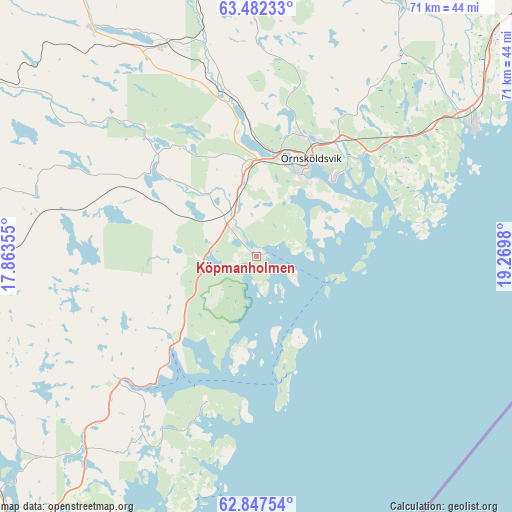 Köpmanholmen on map