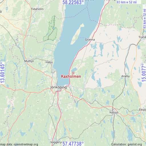 Kaxholmen on map