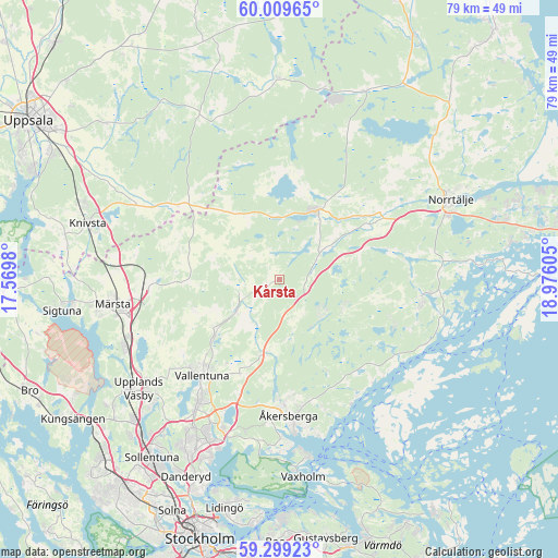 Kårsta on map