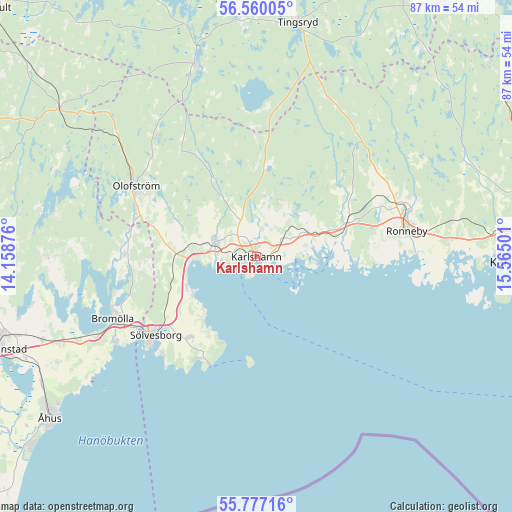 Karlshamn on map