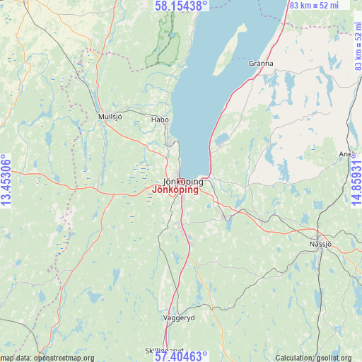 Jönköping on map