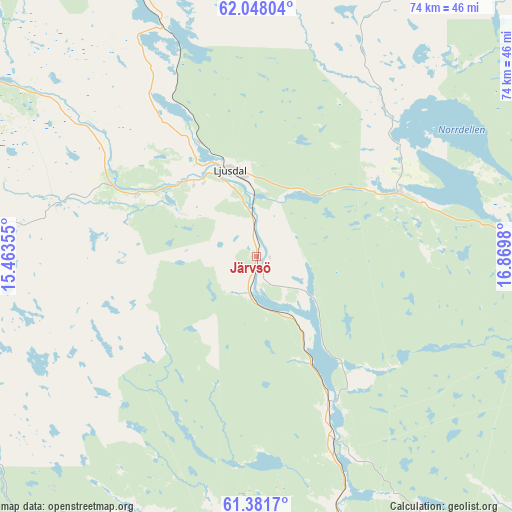 Järvsö on map