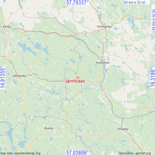 Järnforsen on map