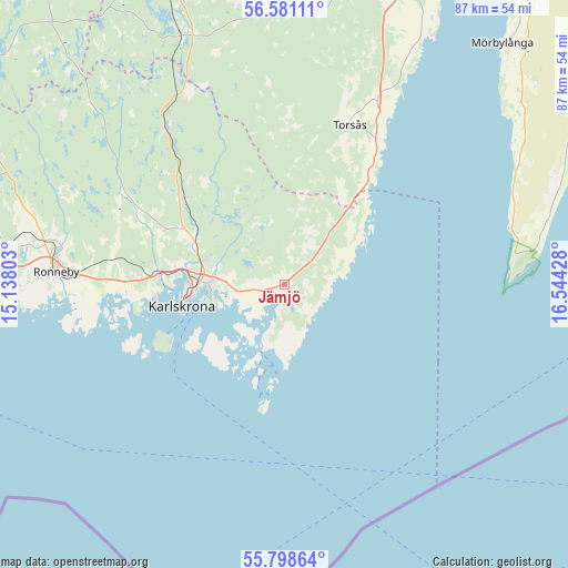 Jämjö on map