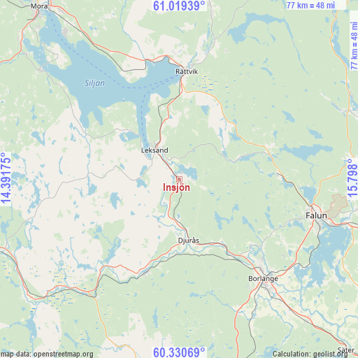 Insjön on map