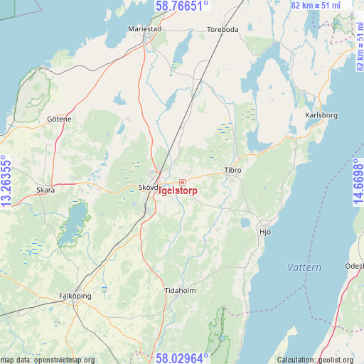 Igelstorp on map