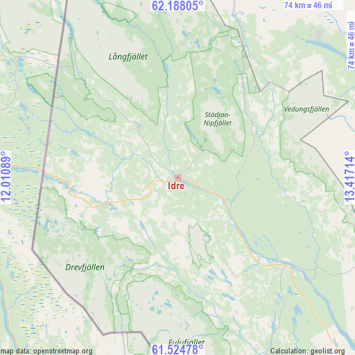 Idre on map