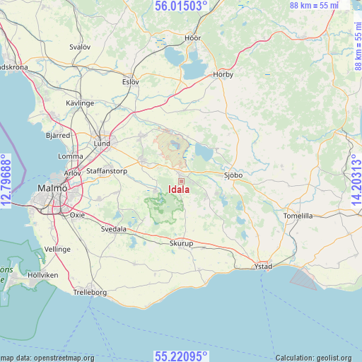 Idala on map