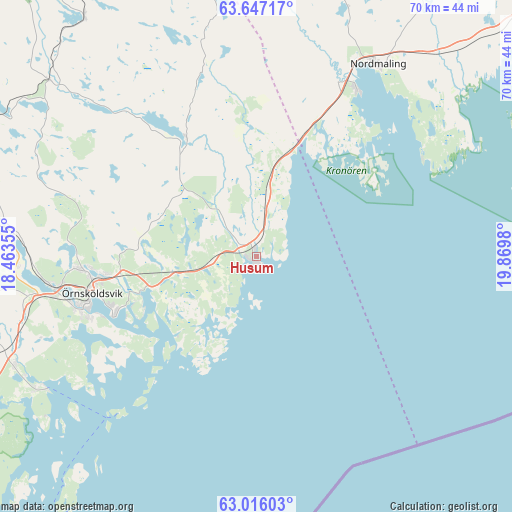 Husum on map