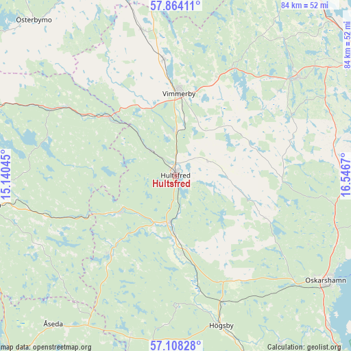 Hultsfred on map