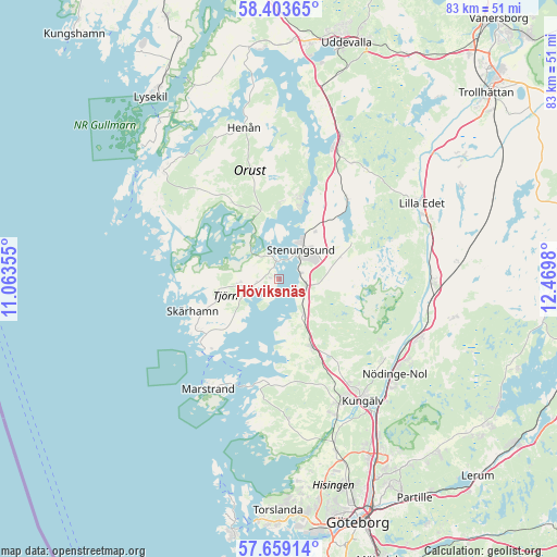 Höviksnäs on map