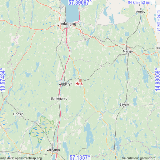 Hok on map