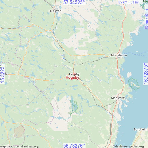 Högsby on map