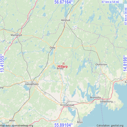 Hittarp on map