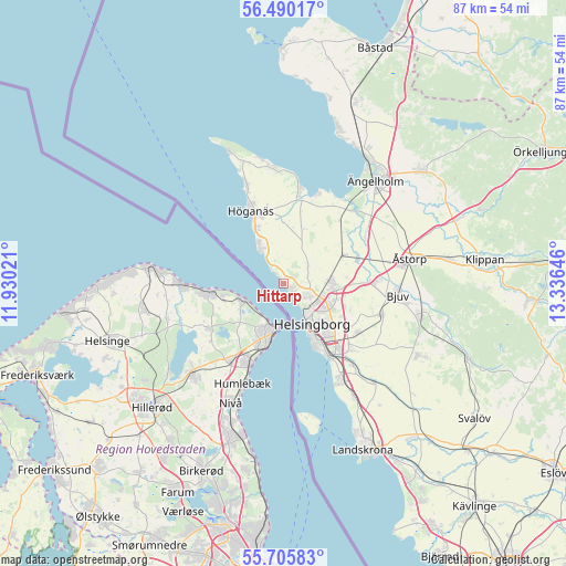 Hittarp on map