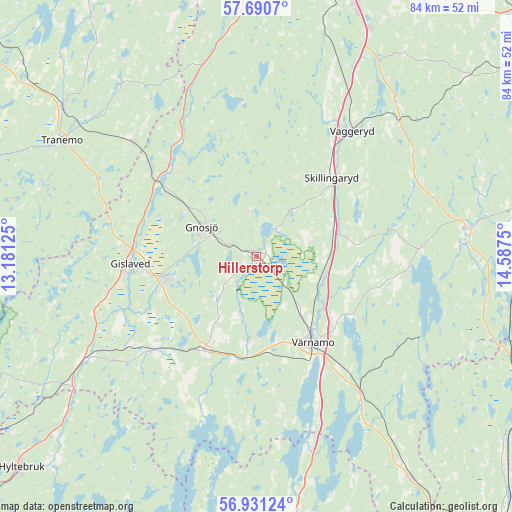 Hillerstorp on map