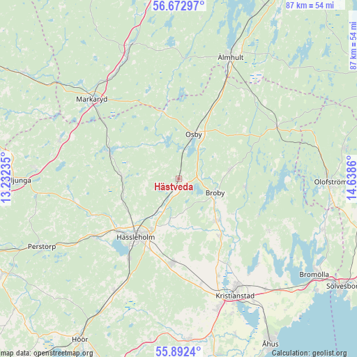 Hästveda on map