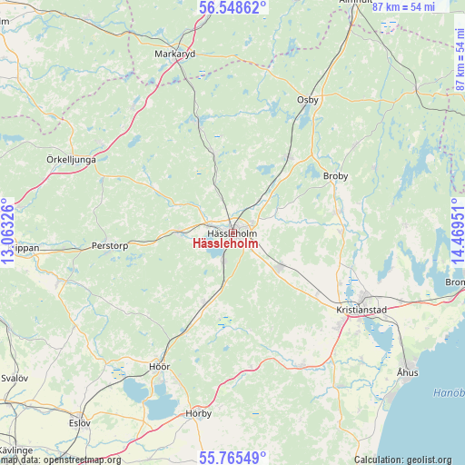 Hässleholm on map