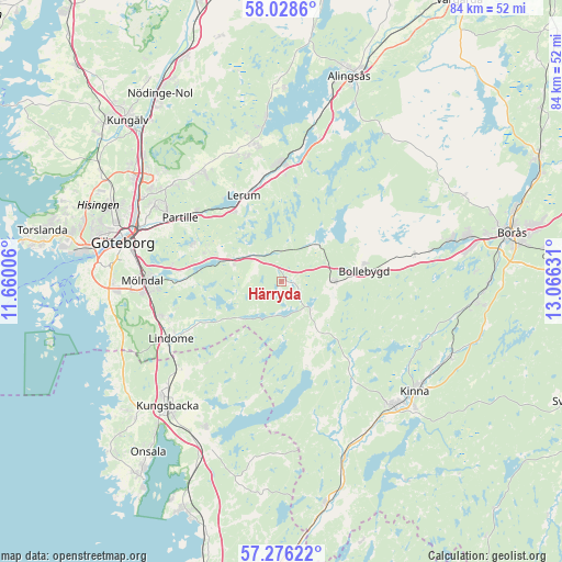 Härryda on map